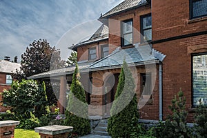 Red Stone and brick house