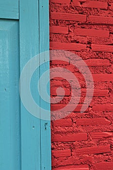 Red stone wall background texture