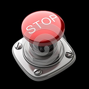 Red STOP button Isolated