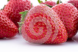 Red strawberry close up