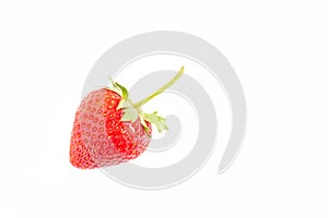 Red strawberry isolated on white background