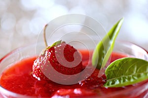 The red strawberry is a juicy and the most sumptuous fruit with a lot of vitamins.