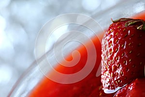 The red strawberry is a juicy and the most sumptuous fruit with a lot of vitamins.