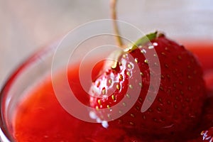 The red strawberry is a juicy and the most sumptuous fruit with a lot of vitamins.