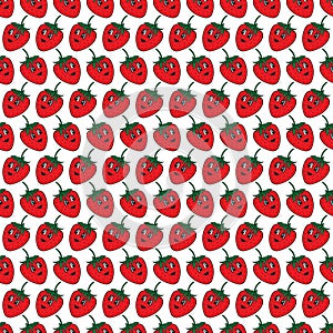 Red strawberry seamless pattern