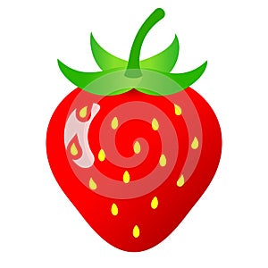Red strawberry vector cartoon