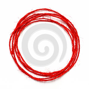 Red string circle
