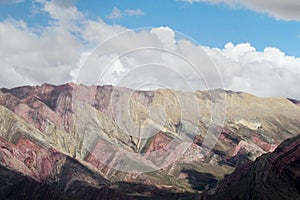 Red striped mountains