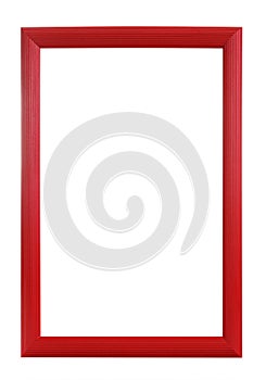 Red striped wooden frame