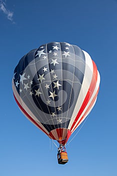 Red Stripes and Stars Hot Air Balloon.