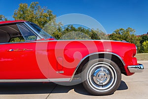 Red 1963 Studebaker Gran Turismo