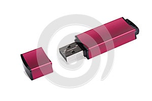 Red stylish flash drive