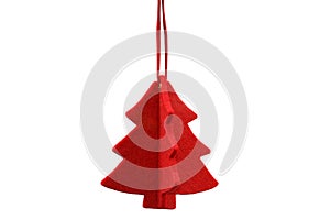 Red stylized Christmas tree