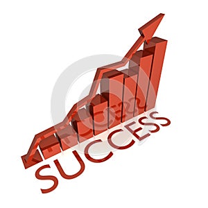 Red success illustration