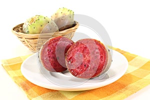 Red succulent cactus figs