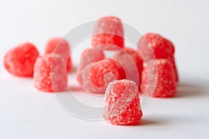 Red Sugared Candy Gum Drops