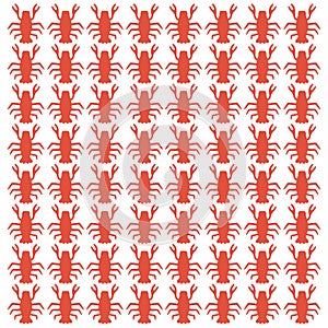 Red Summer Crabs Pattern Texture Wallart photo