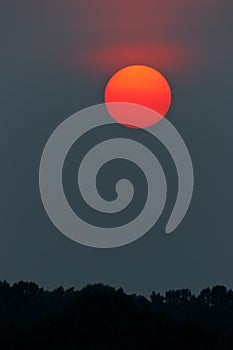 Red sun