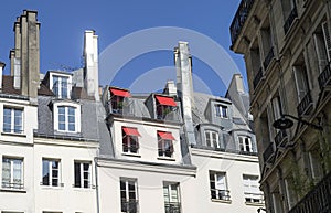 Red sun awnings