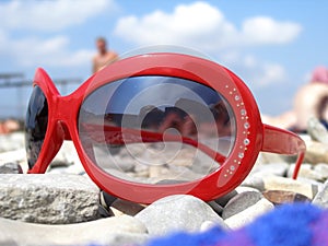 Red sunglasses