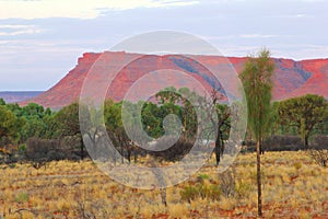 Red sunset colors of Kings Canyon, Australia