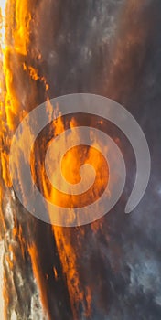 red sunset at dusk sky