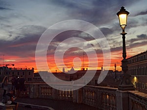 Red Sunset in rome