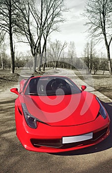 Red supercar