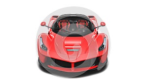 Red Supercar - Front Studio View