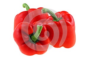 Red Sweet bell pepper isolated on white background