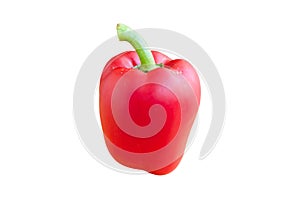 Red sweet peper on white background