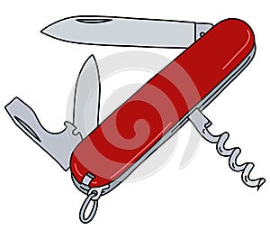 The red swiss army pocket knife