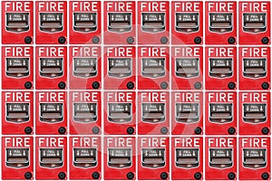Red switch fire alarm presented as background Ideal for design