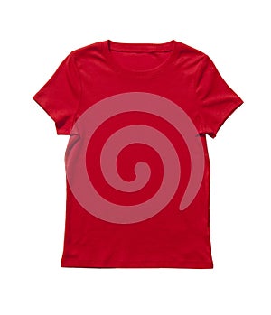 Red t-shirt isolated