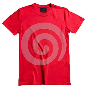 Red t-shirts isolated on transparent background.