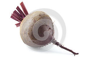 Red table beets isolated on white background
