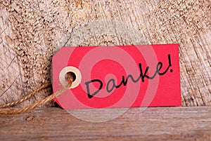 Red Tag with Danke