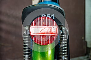 Red taillight of a Simson S51