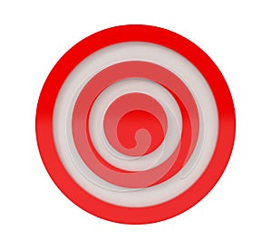 Red target isolated on white