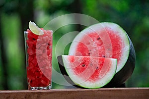 Red and tasty watermelon for refreshment of minds
