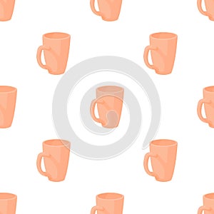 Red tea cup pattern seamless vector