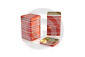 Red tea valentin box