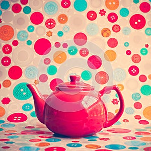 Red teapot