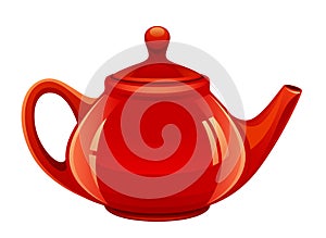 Red teapot photo