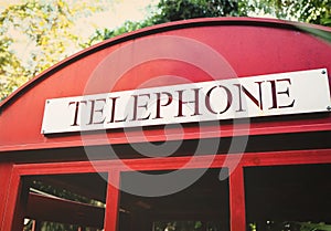 Red telephone booth