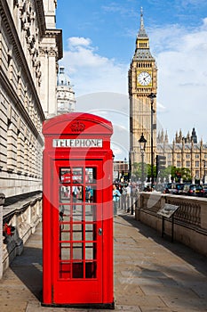 Red Telephone Box and Big Ben