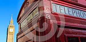 Red Telephone Box and Big Ben