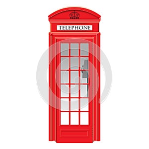 Red telephone box - London - very detailed