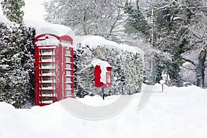 Telefono un Pubblicare cabina la neve 