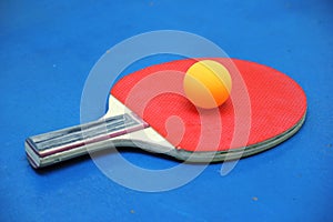 Red tennis racket